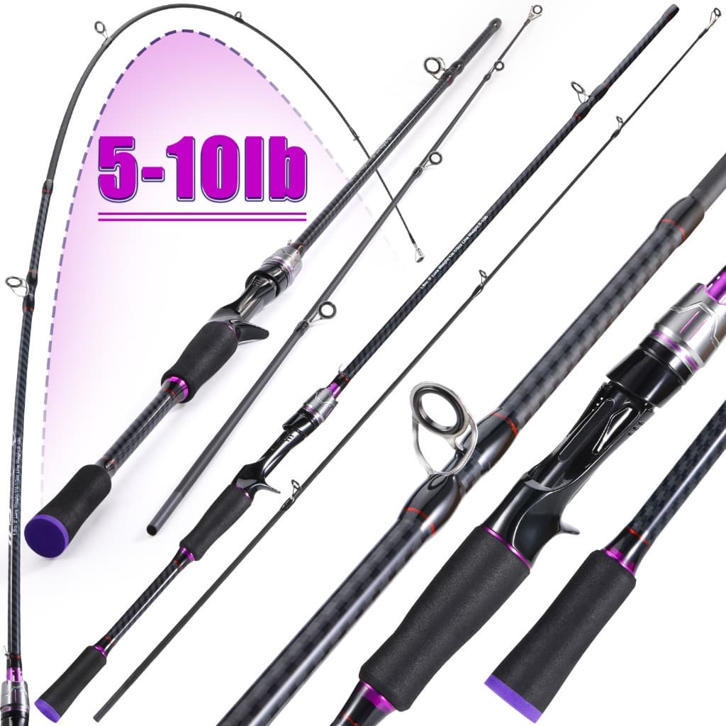 Sougayilang 1.8M Vara De Pesca De Carbono 2 Seções Fundição/Fiação Com Alça EVA Para Água Doce/Salgada