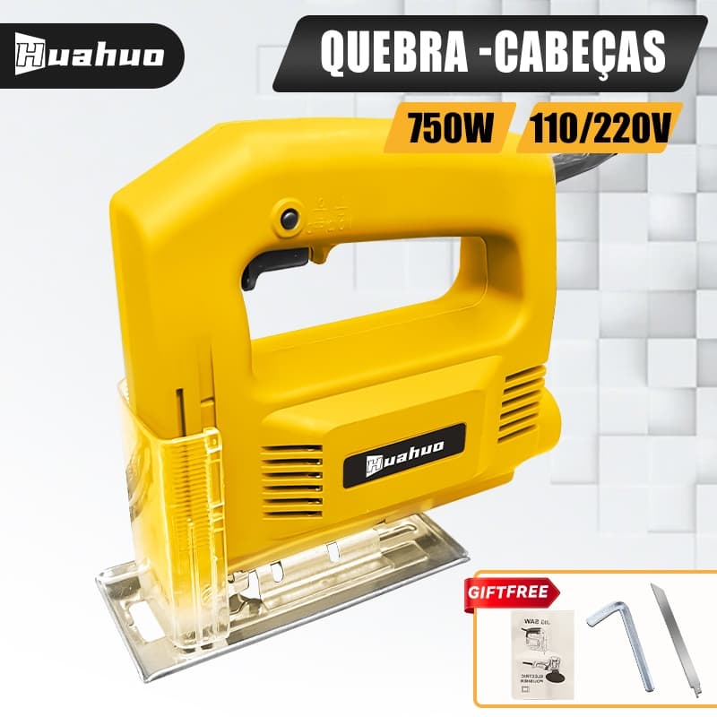 110/220V Serra Curva Elétrica 750W Base Ajustável Madeira Mdf Metal Alumínio Plástico