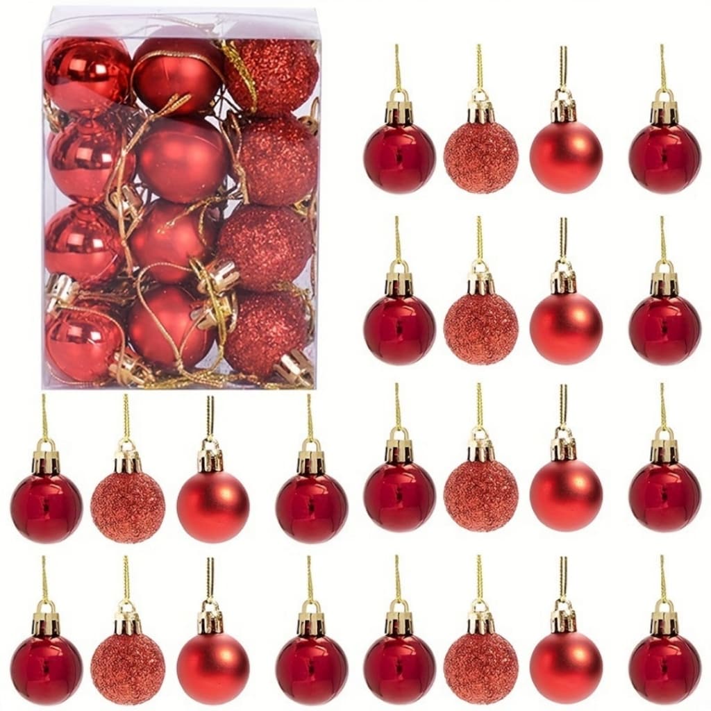 24 Pçs Bolas De Natal Ornamentos Para Árvore-Decorações De Inquebráveis Bola Pendurada Casamento No Feriado