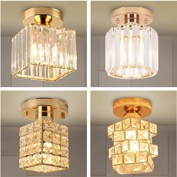 Lâmpada Led Moderna Para Corredor Com De Teto De Cristal , Varanda 3 Cores 85V-256V