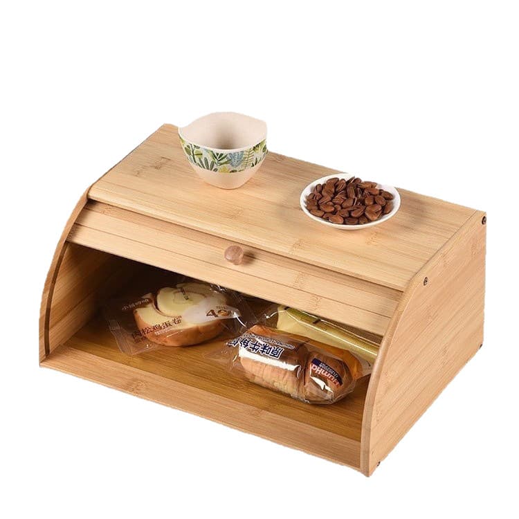 Porta Pão em Bambu Armazenamento Cesta Para Pães E Bolos
