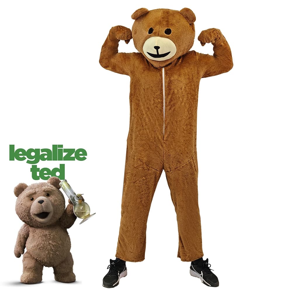 Adulto Urso De Pelúcia Mascote Traje Masculino Dos Desenhos Animados Cosplay Roupas Halloween Natal Festa De Vestido