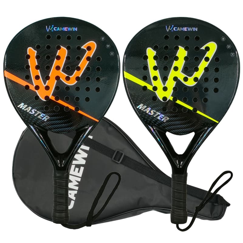 Raquete de paddle tennis completa em fibra de carbono Raquete de tênis de praia Raquete de padel 100% carbono CAMEWIN