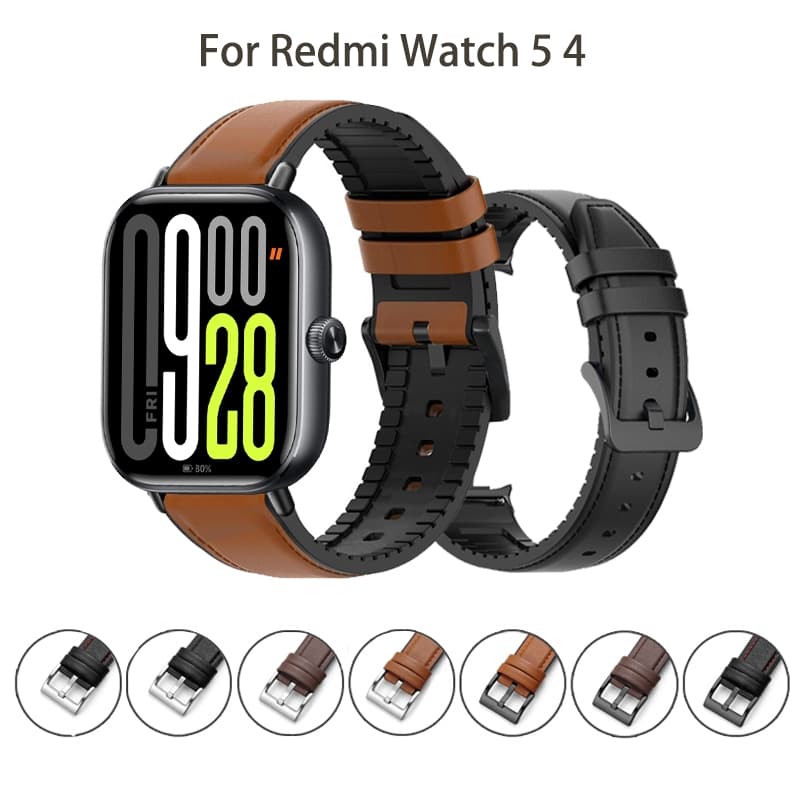 Pulseira De Couro De Silicone Para Redmi Watch 4 5 6
