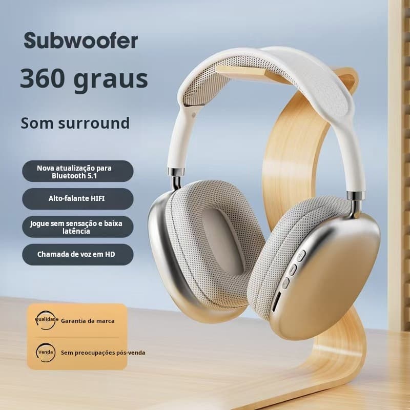 Fone De Ouvido Bluetooth Headphone Sem Fio Over-ear Air resistente e confortavel