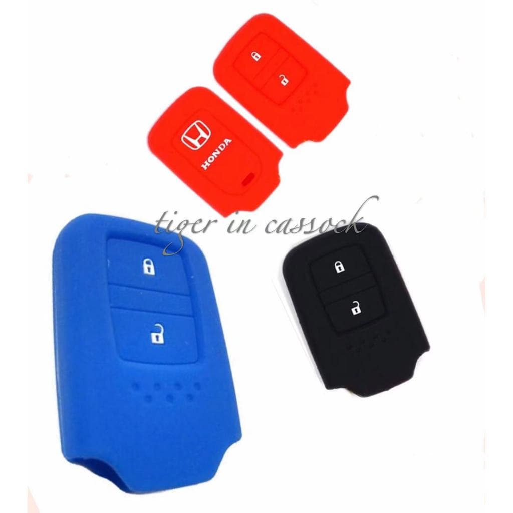 Excelente Capa De silicone Com 2 Botões Para Chave Inteligente Honda Proteger E Decorar Entrada Sem CITY HRV JAZZ 2 B