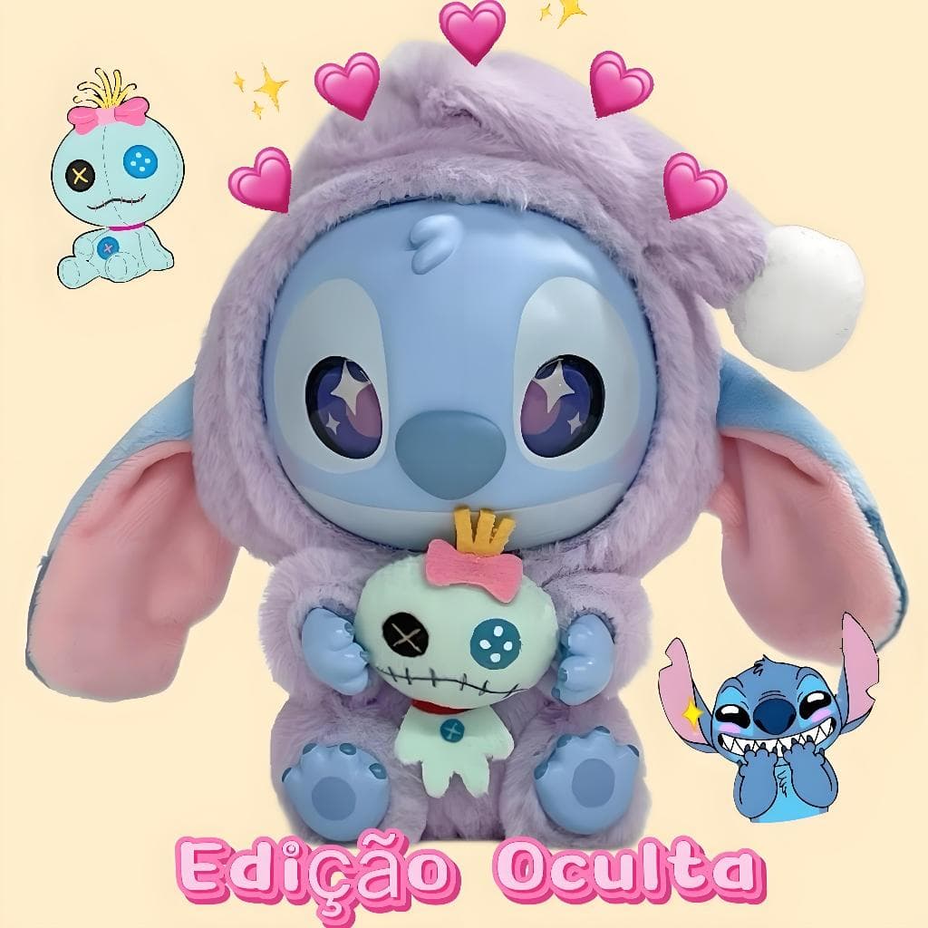 15cm Boneco Stitch Surpresa Chaveiro Pelucia Brinquedos De Pelúcia Da Stitch Caixa Surpresa Série