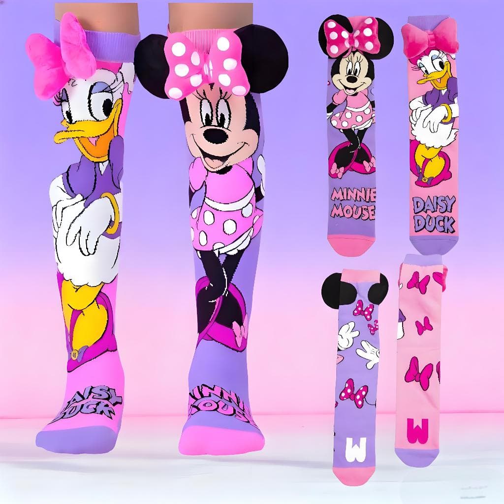 Meias Mickey Maluca Infantis Animado【Alta Qualidade】Meia Cartoon Cano Alto