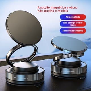 360°Suporte dobrável para celular, adsorção a vácuo dupla face, suporte magnético para carro