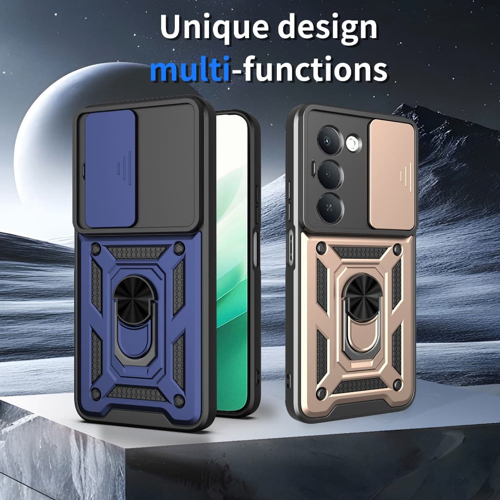 Capa Para Xiaomi Redmi 15 Suporte De Anel Magnético Armadura De Telefone