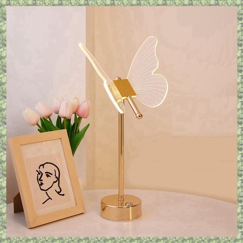 Haosin Candeeiro de mesa borboleta, luz noturna nórdica para quarto bivolt 3cors