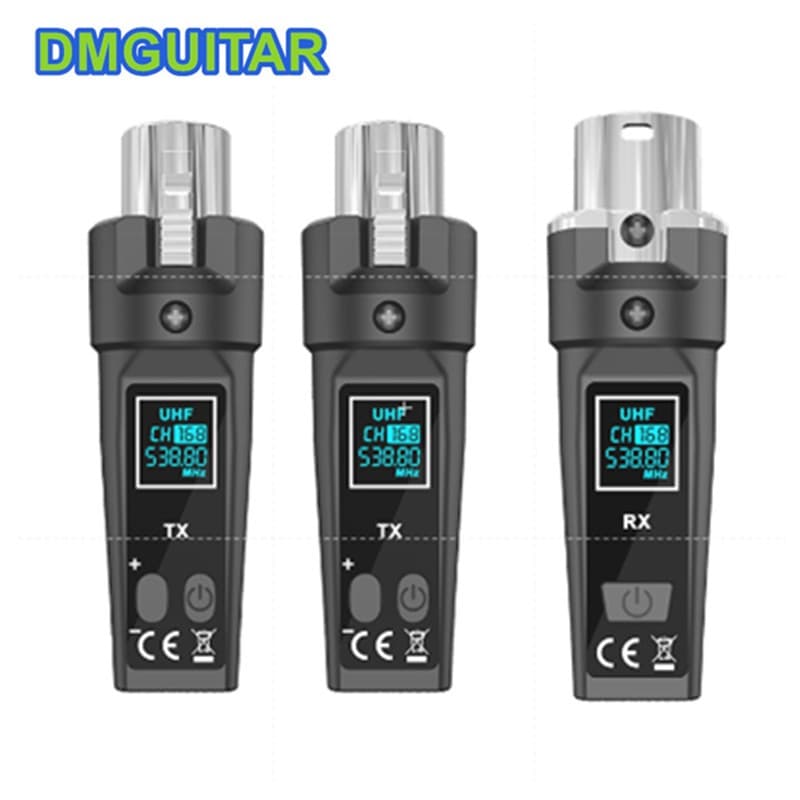 WTU-06A 2.4Ghz Transmissor E Receptor XLR Sem Fio Sistema De Microfone Para Guitarra Elétrica/bass Dinâmico Mixer De Áud