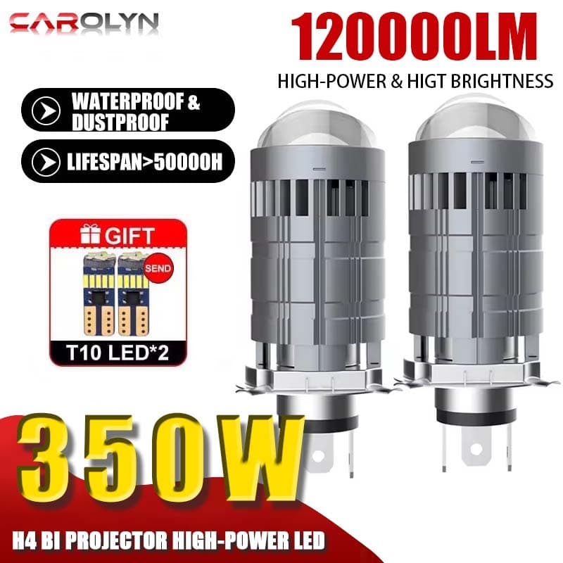 Novo Projetor De Lâmpada De Farol LED H4/9003/HB2 Canbus Super Brilhante 2500W 120000LM 6500K Feixe Alto/Baixo Aplicável