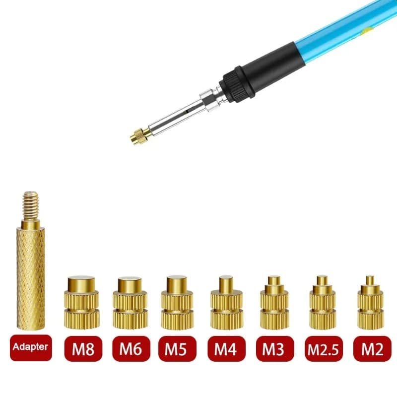 Conjunto De Calor Inserção Cabeça De Ponta De Ferro De Solda M2 M2.5 M3 M4 M5 M6 M8 Inserções De Derretimento Quente Por