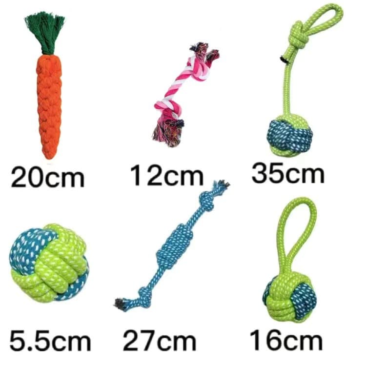 Kit 6 Brinquedo Cachorro Cordas Sortidas para Cachorro Savana Pet - Sortida