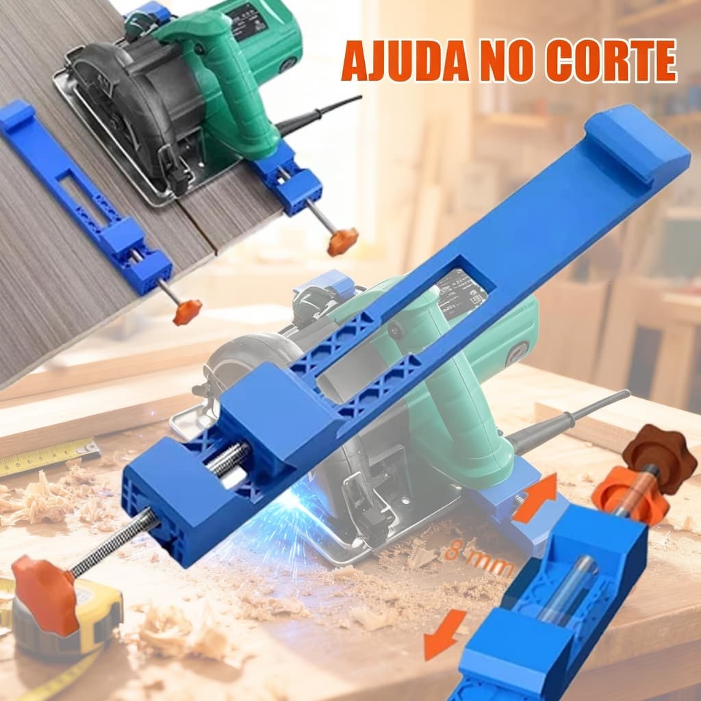 Guia Ajustável Da Base Máquina De Corte,Com Braçadeira , Gabarito De Fixação De Madeira