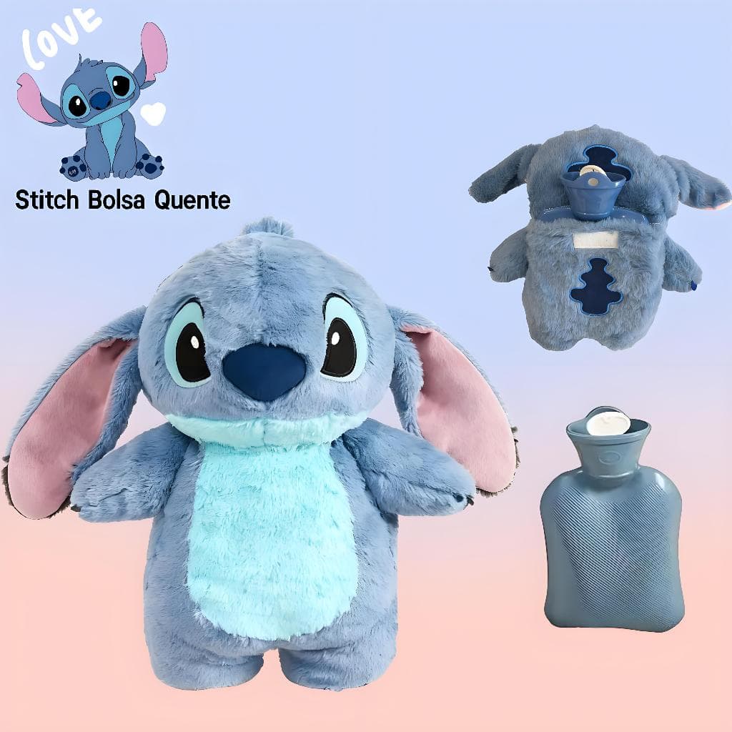 500ML Stitch Bolsa Quente Inverno Quente Bolsa De Agua Quente Stitch