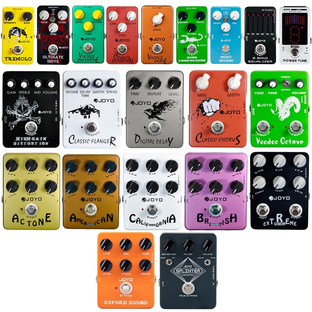 Pedal De Efeito Joyo JF Series-01/- 02 10 14 33 34 Para Guitarra Elétrica True Bypass , Distorção Reverb Overdrive Choru