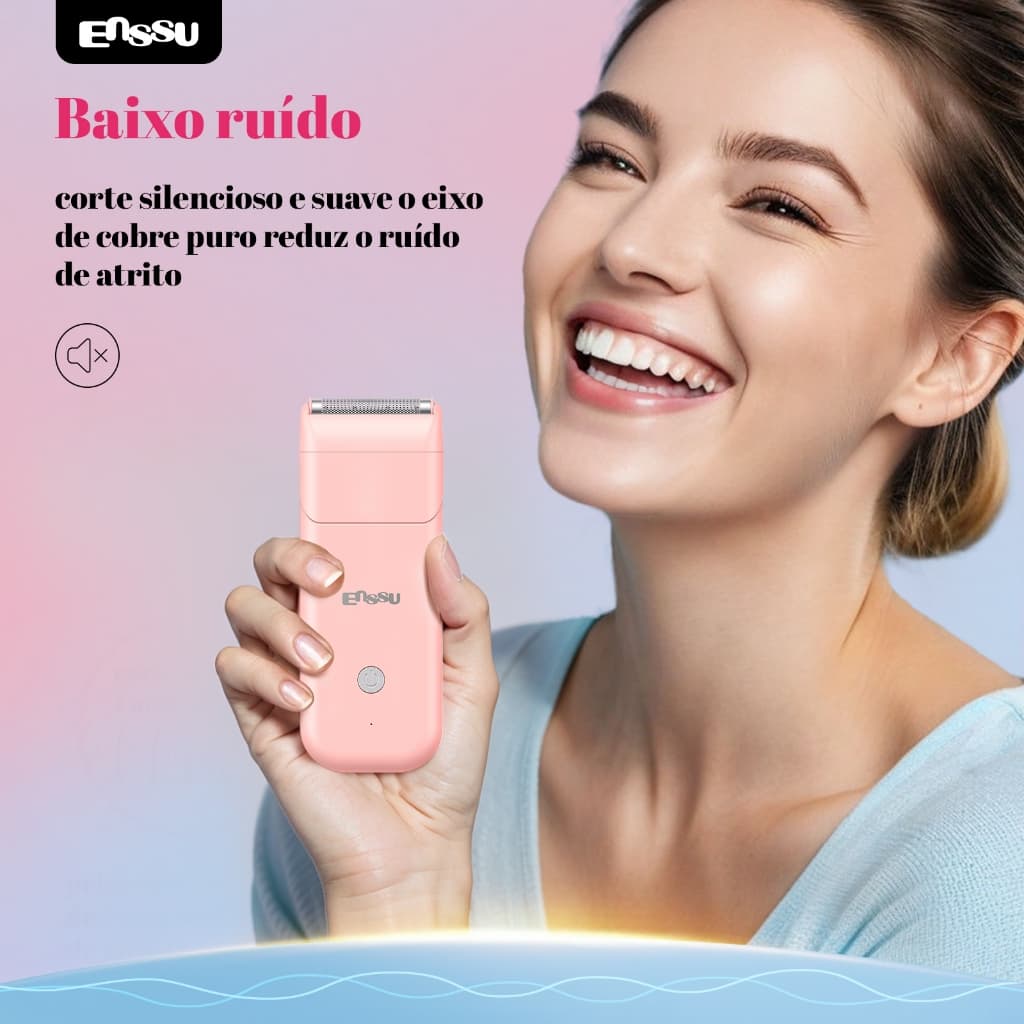Aparador de Pelos Corpo e Bikini, Lavável e à Prova d'Água - Prático e Eficiente
