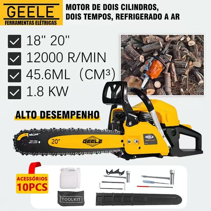 18/20/22/24 Motosserra a Gasolina 18KW  Polegadas Profissional Corte Rápido Madeira Plastico