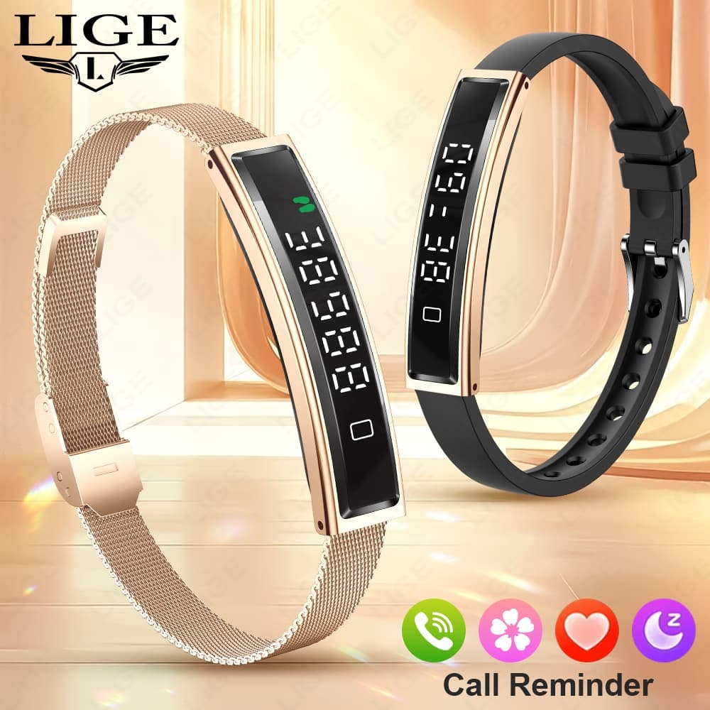 LIGE Pulseira Inteligente Com Monitor De Freqüência Cardíaca Atividade Rastreador De Fitness Esportes À Prova Dwaterproo