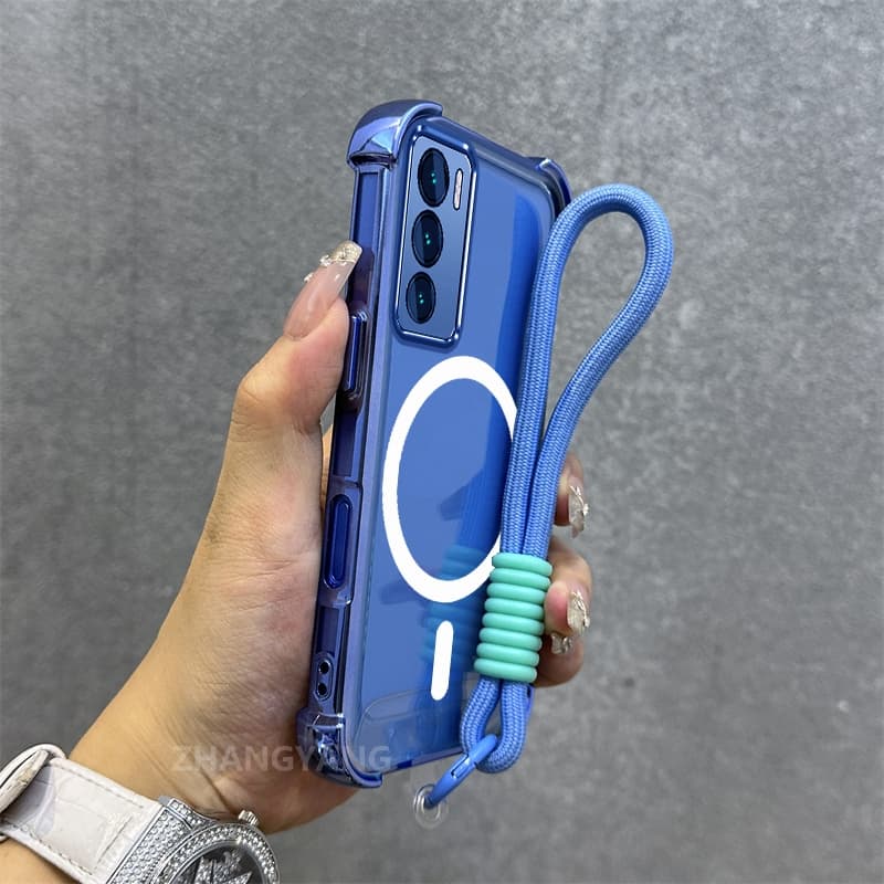 Capa Para Realme C75 C71 Galvanoplastia anti-Queda De Telefone Estética Novo Anel De Sucção Magnética design Casca Macia
