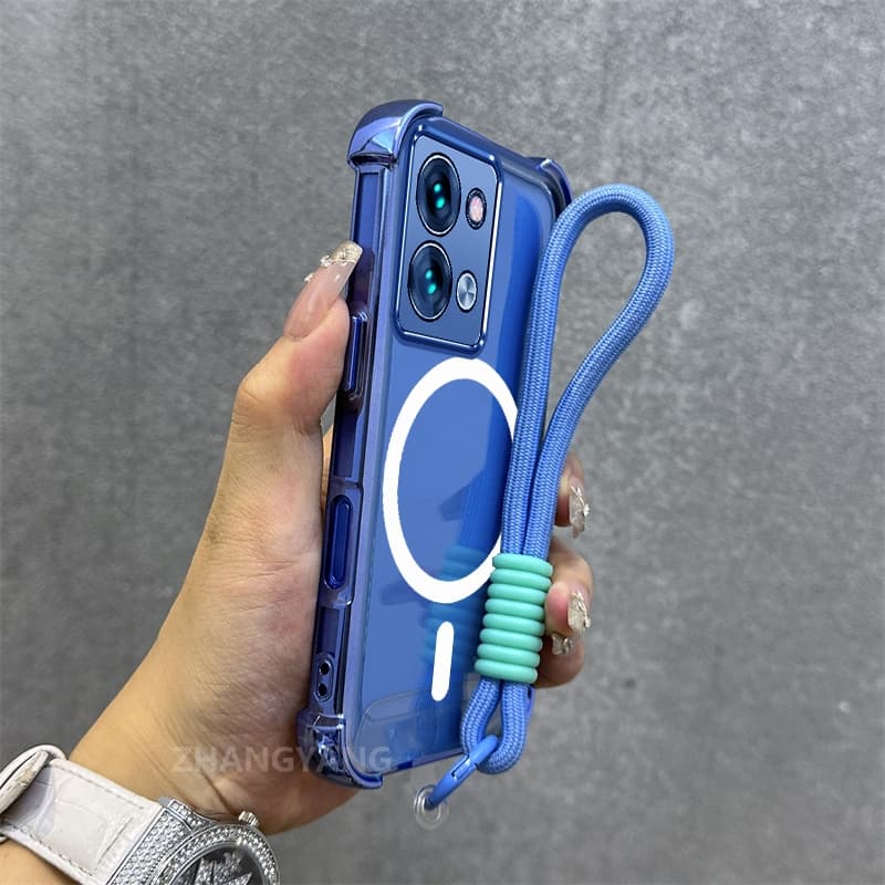 Capa Para Redmi 15C Galvanoplastia anti-Queda De Telefone Estética Novo Anel De Sucção Magnética design Casca Macia Com