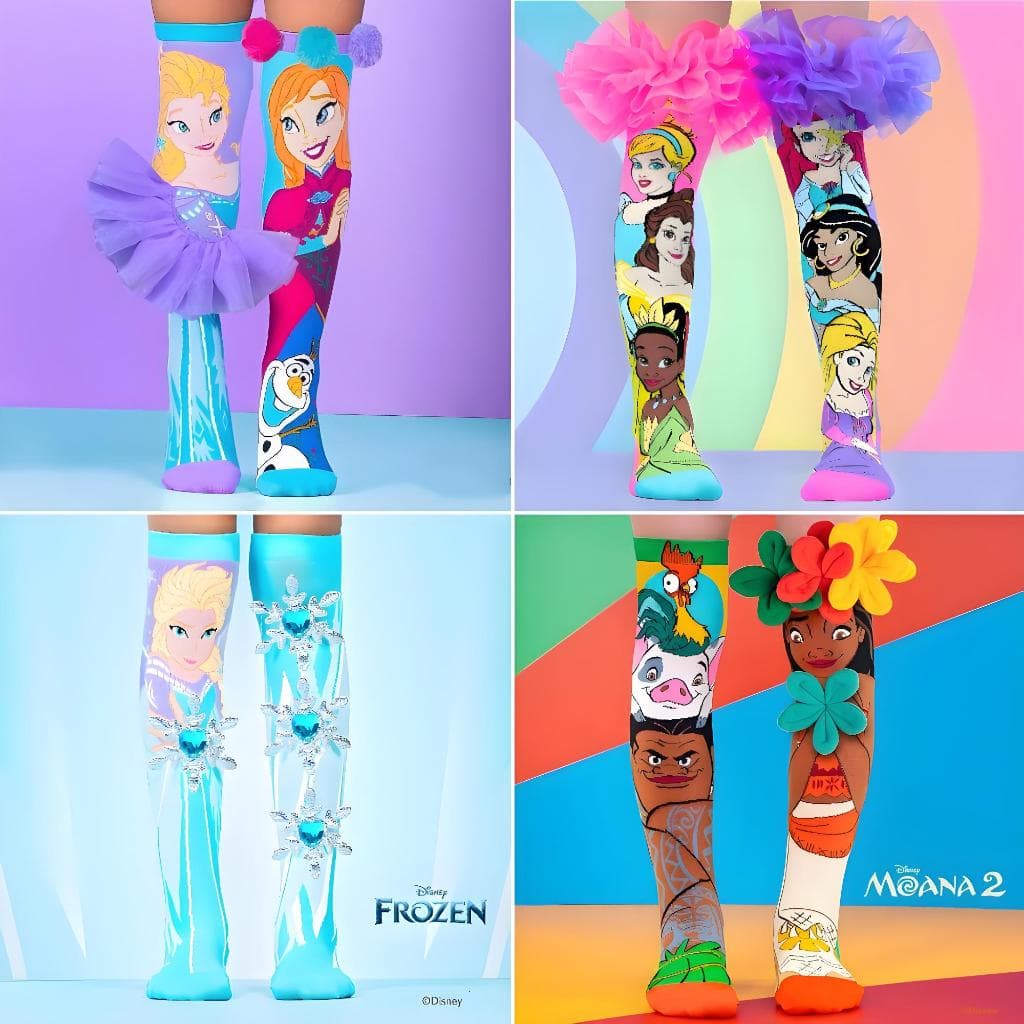 Meias Menina Cano Alto 3D Cartoon Meias Infantil Maluca Divertida Personagens
