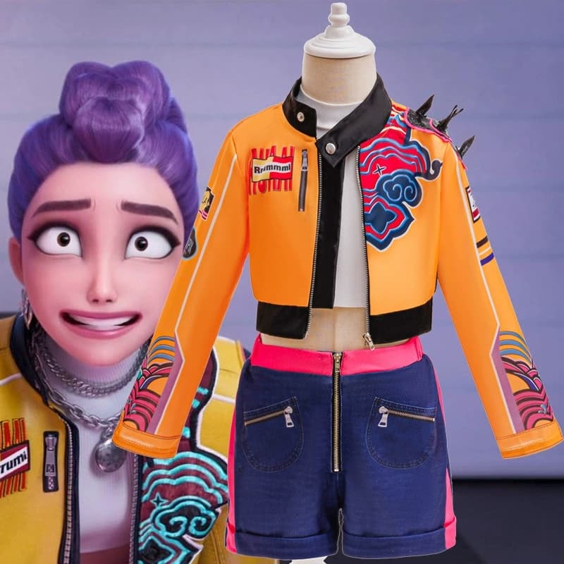 4-12 Anos Filme Cosplay Meninas Conjuntos De Roupas Sem Mangas Moda 3 Pçs Ternos Festa De Halloween Traje Crianças