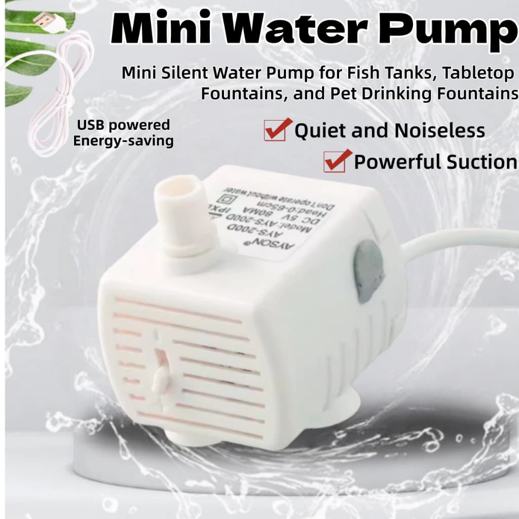 Mini bomba submersível USB 3W 5V JYC-D102 120L/H aquário