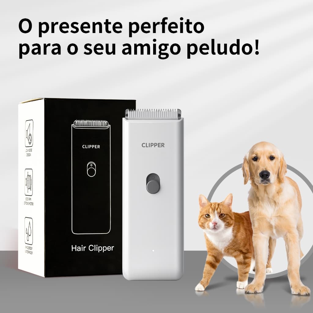 Aparador de Pelos Pet Profissional Sem Fio para Cachorro e Gato