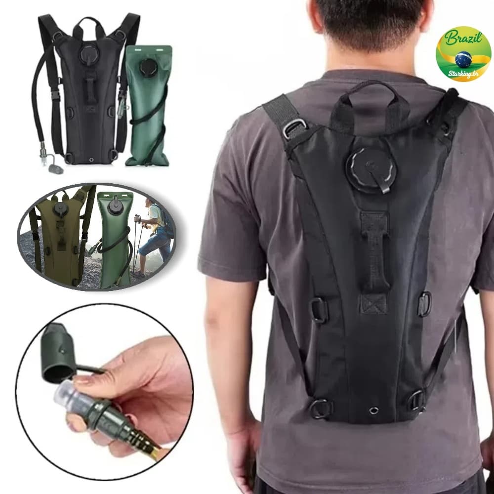 Mochila Hidratação Kms Trilha Bicicleta Térmica C/ Refil 3l