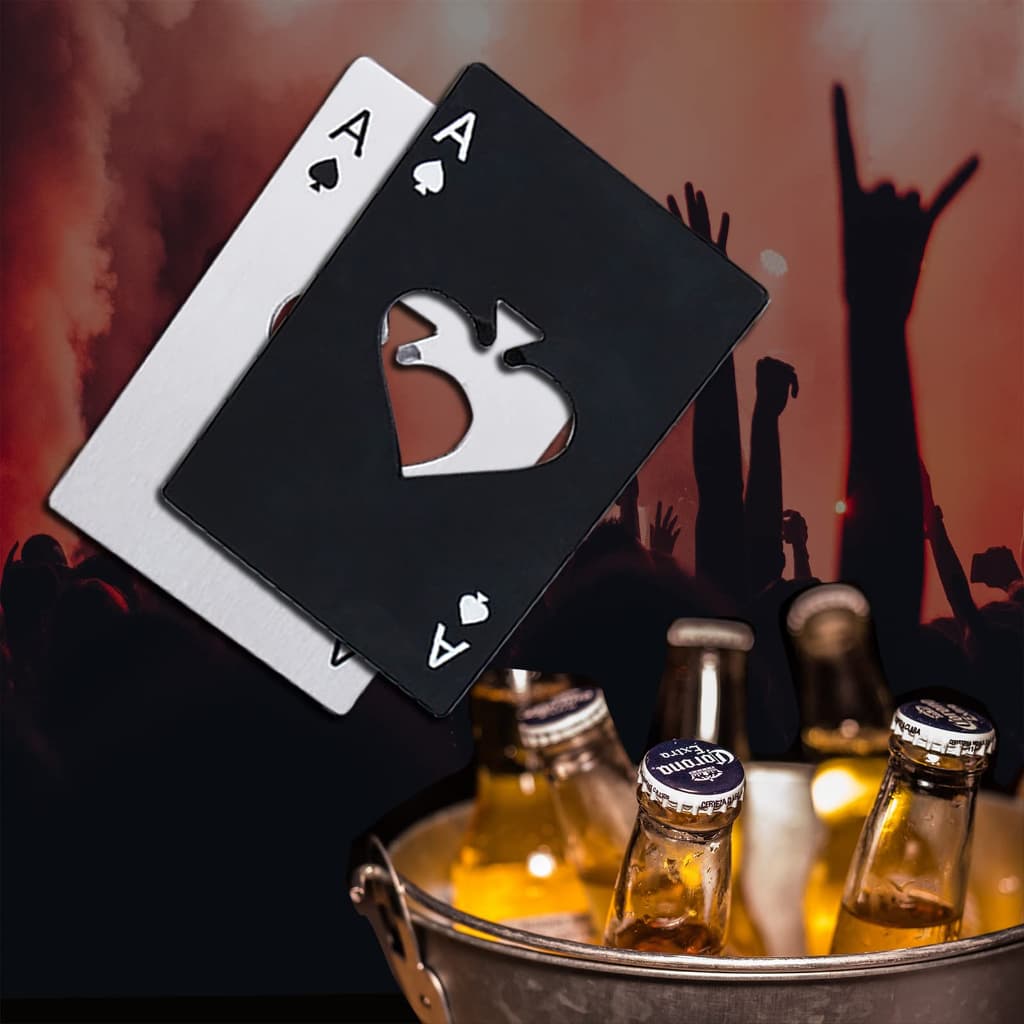Kit 10/20/30 Bottle Opener 8.5*5.4cm Playing Card Shape Stainless Steel Portable
