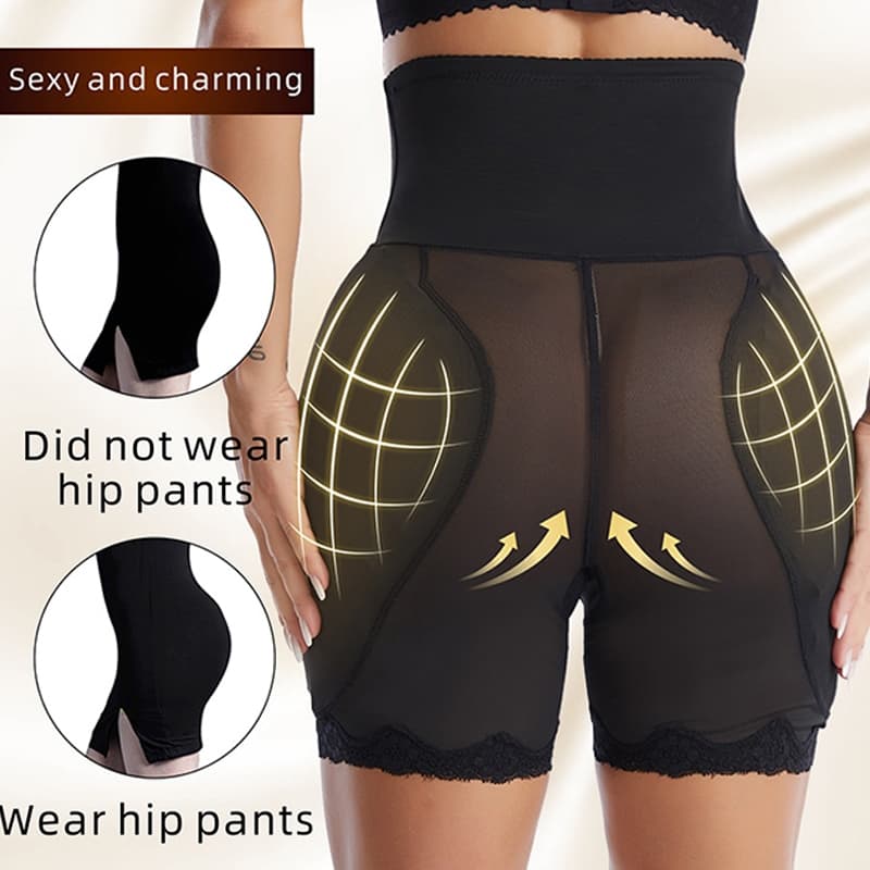 Calcinha Feminina com Efeito Push-up e Elevação do Bumbum, Enchimento Integrado, Sem Costuras, para Contornar o Corpo