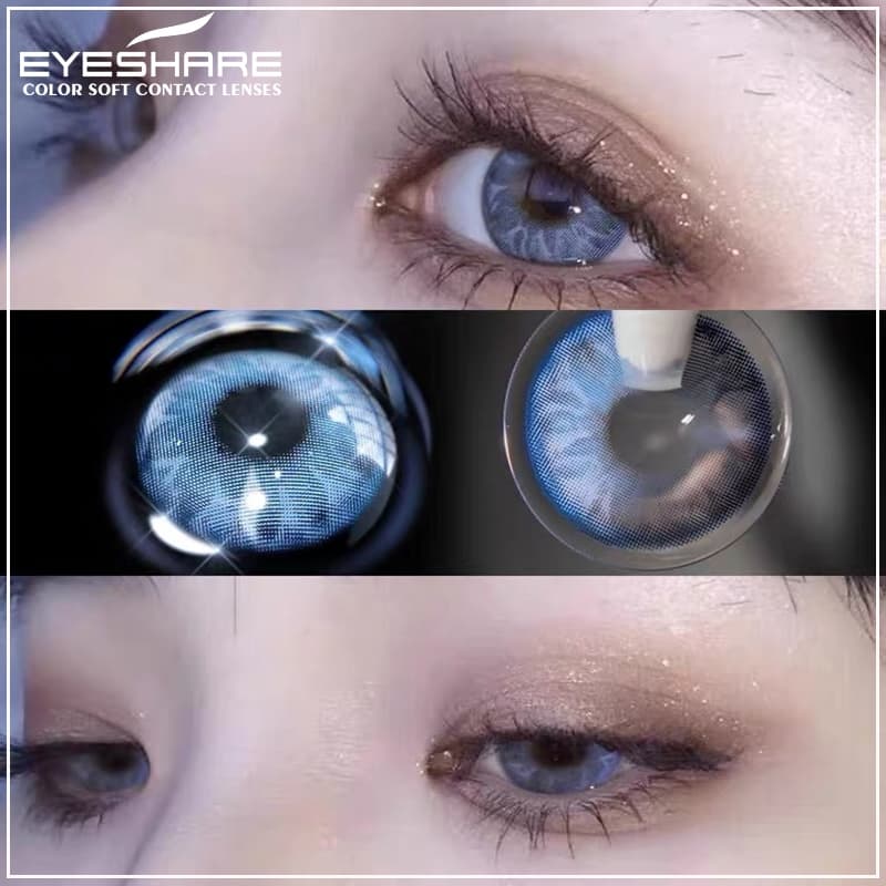 EYESHARE Envio Do Brasil 2 Unidades/Par Lentes De Contato Série GEM Coloridas Olhos Azuis Cosméticos Uso Anual Transport