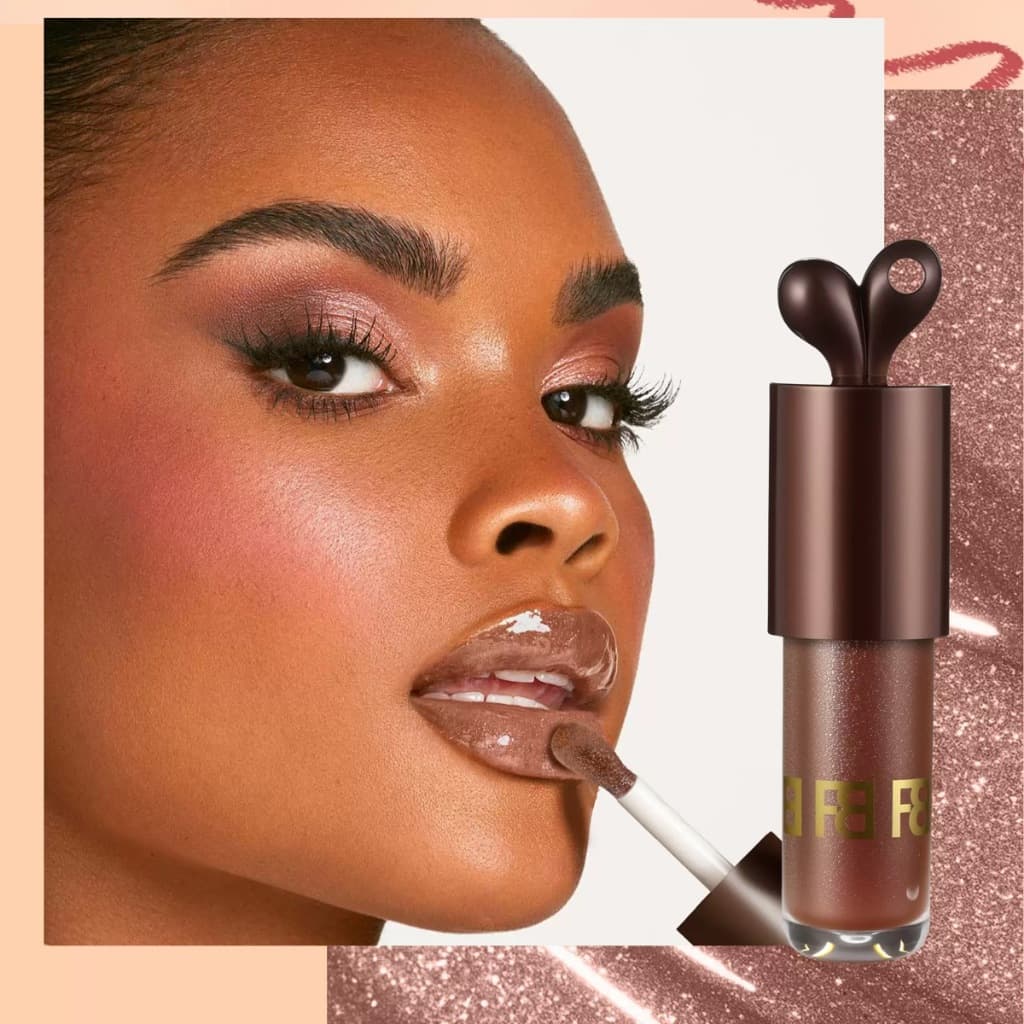 Brilho Labial Colorido De chocolate Estilo Coelho , Hidratante De Água E Brilhante Acabamento De Espelho