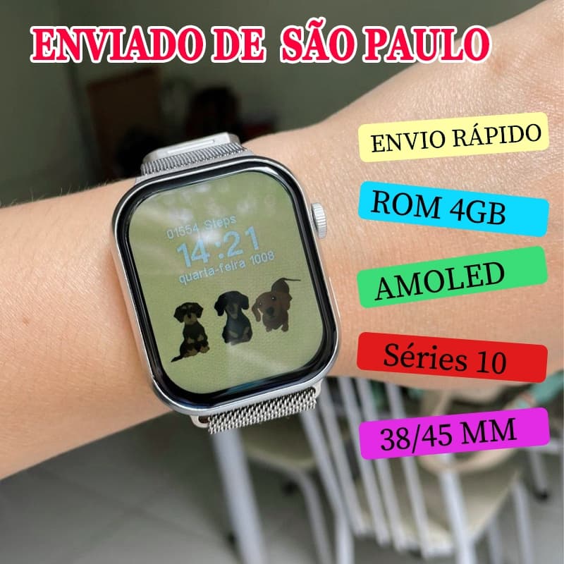 Relógio inteligente s11 mini série 38mm 45mm tela AMOLED bate-papo whatts app masculino feminino relógios