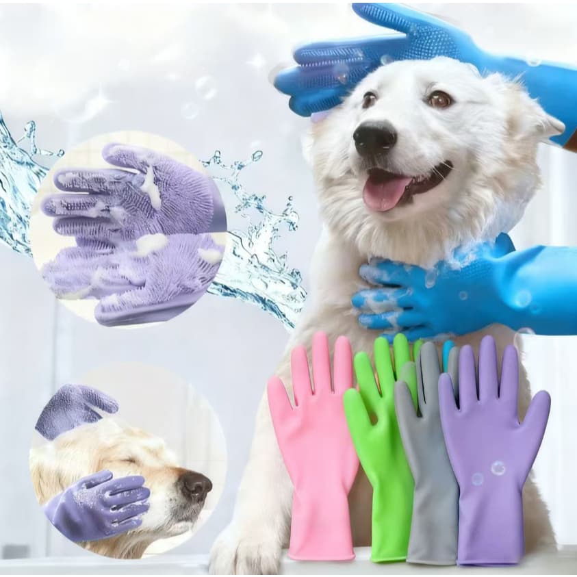 Confira Nossa Nova Luva De Silicone Mágica Multiuso Limpeza / Faxina / Pet