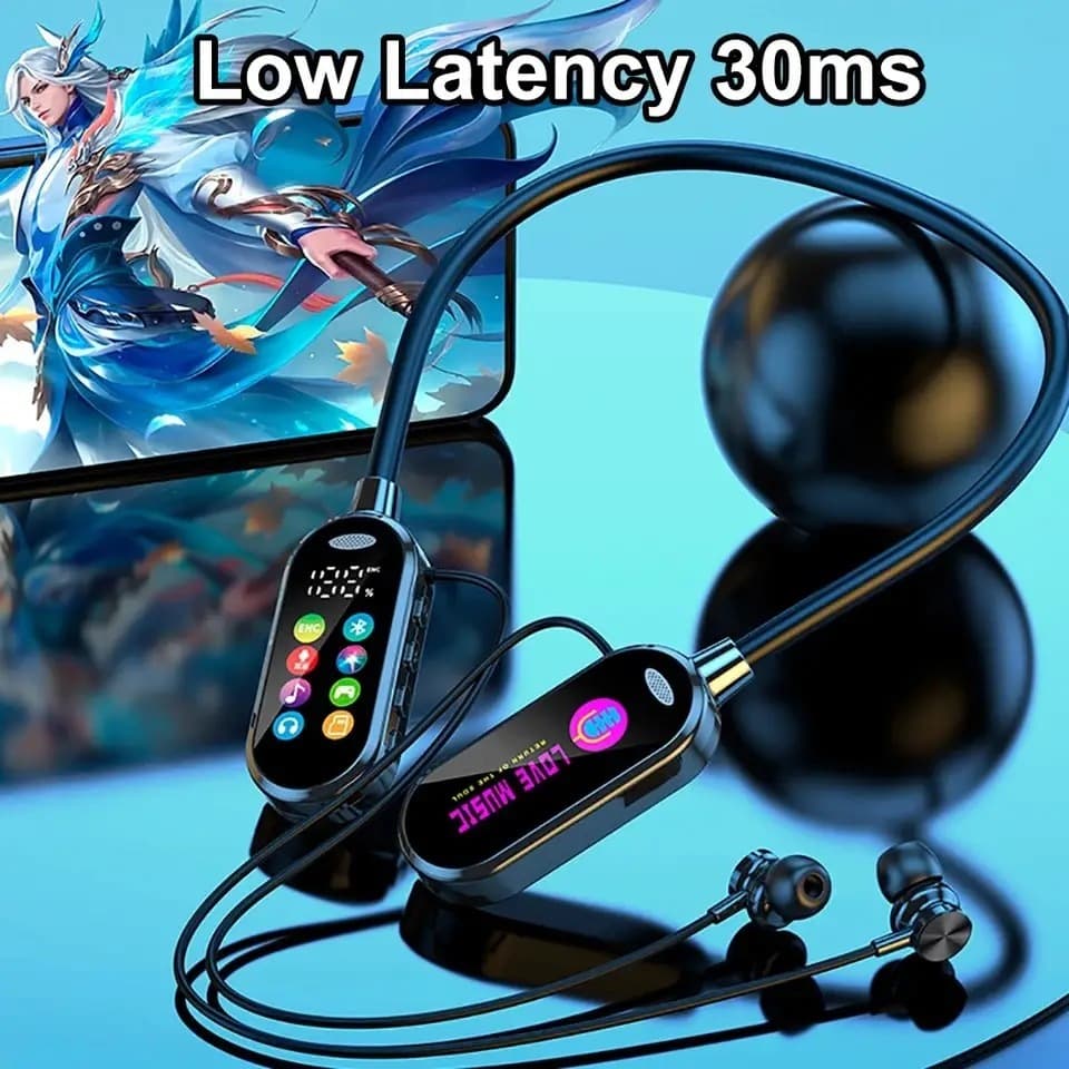 Esportes Fones De Ouvido Bluetooth Pendurado Pescoço Fone Intra-Auricular Neckband Mudança De Voz À Prova Dwireless Água