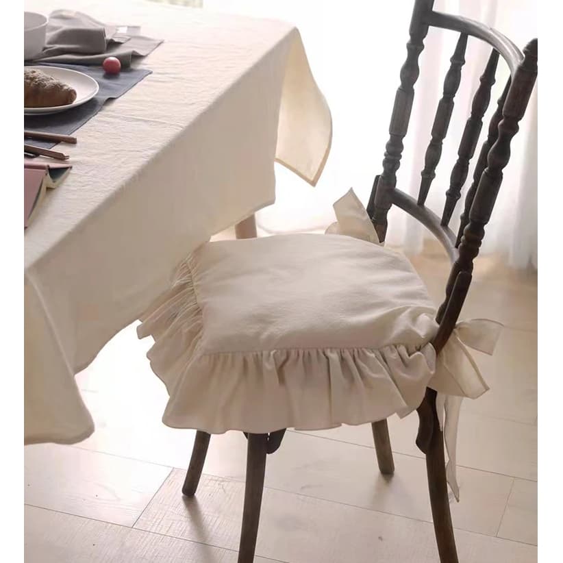 Pacote Com Dois Almofadas De Cadeira Plissadas Estilo Francês , Escandinavo , Adequadas Para Sala De Jantar , Quarto E E