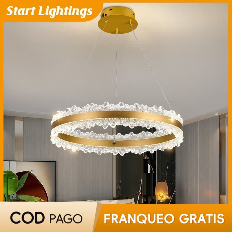 Casa Sala De Estar Decoração Luz Pingente circular LED 3 Cores Moderna Jantar Quarto