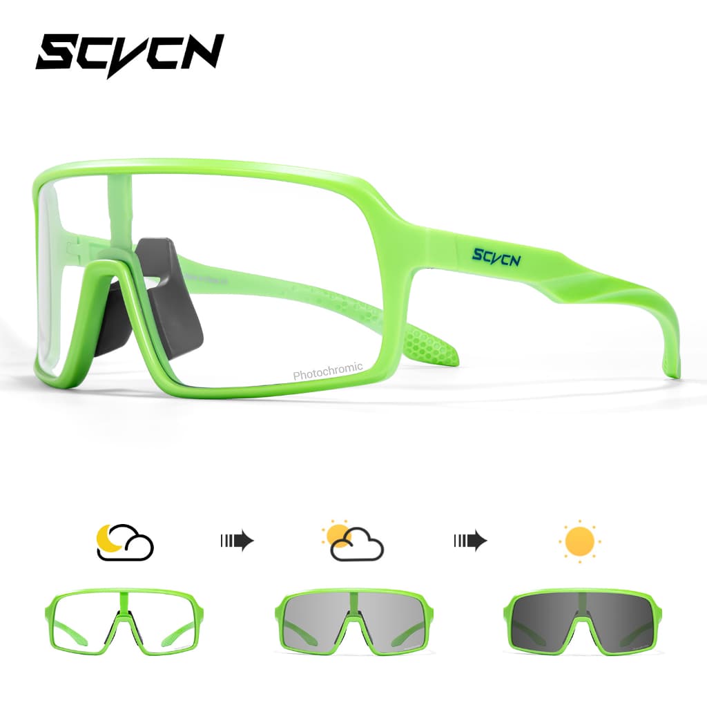 Óculos Fotocromáticos Para Ciclismo SCVCN UV400 De Sol Esportivos Masculinos E Femininos
