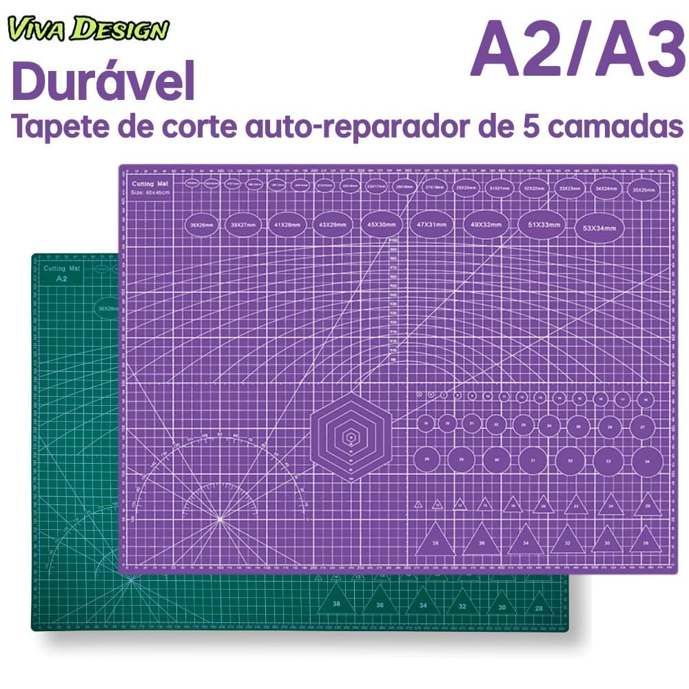 Base Corte A2/A3 60x45/45×30 cm Dupla Face - Patchwork Artesanato