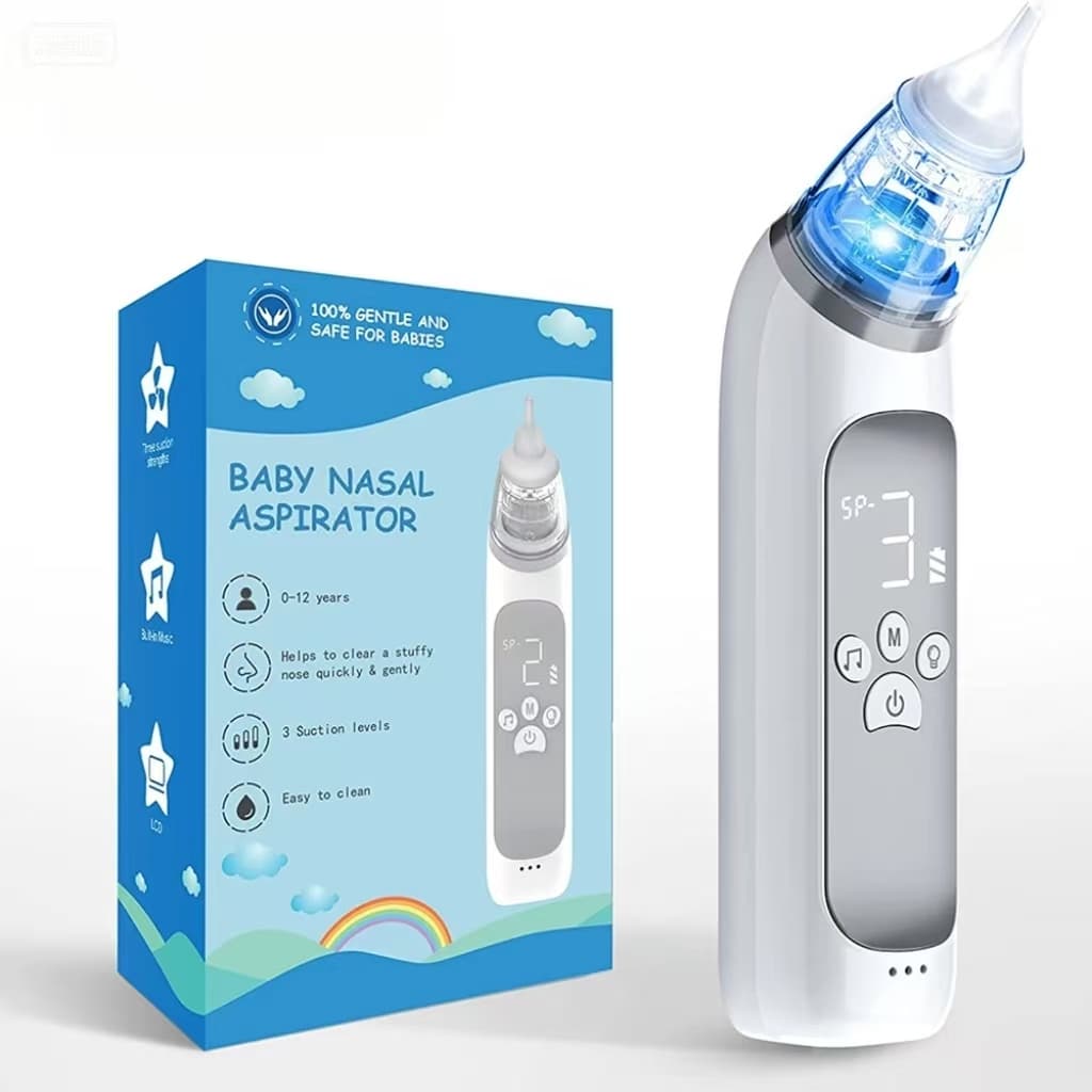Aspirador Nasal Elétrico Para Bebês , Dispositivo De Sucção De Nariz Com Bocal De Silicone De Qualidade Alimentar , 3 Mo