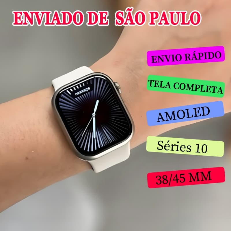 Smartwatch GS10 MINI Série 10 Original 38mm 45mm + Pulseira De Metal PEA0