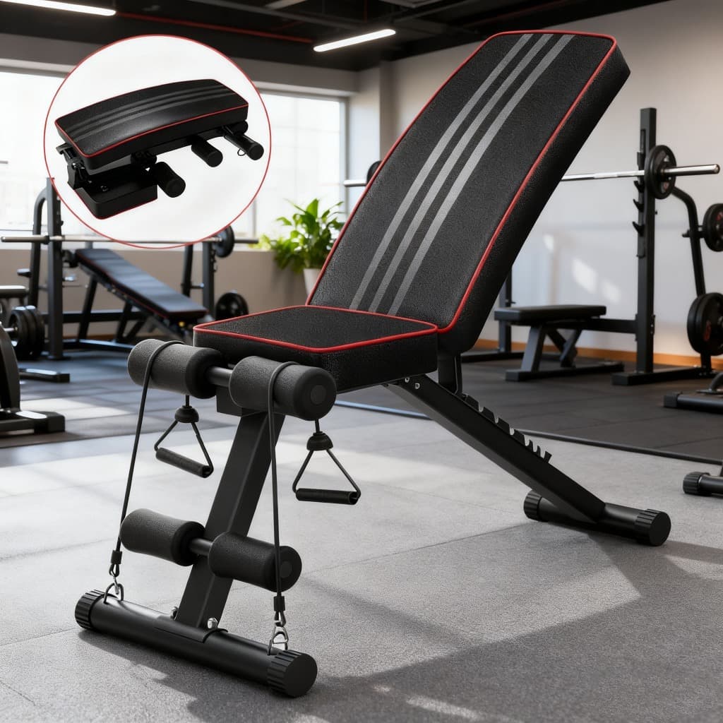 Banco Regulável Inclinável Musculação Academia Material de Alumínio, Ferramenta de Fitness para Casa