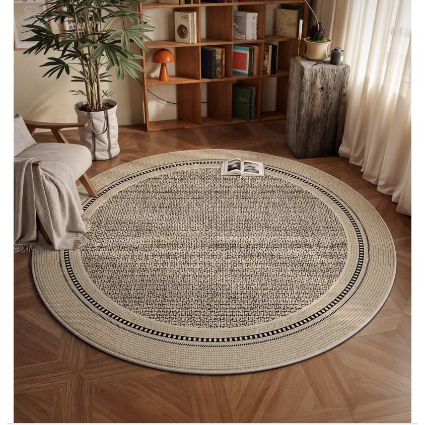 【nova atualização】seleção de sofá de sala de estar de tapete redondo, almofada de cabeceira do quarto 80x80/100x100cm