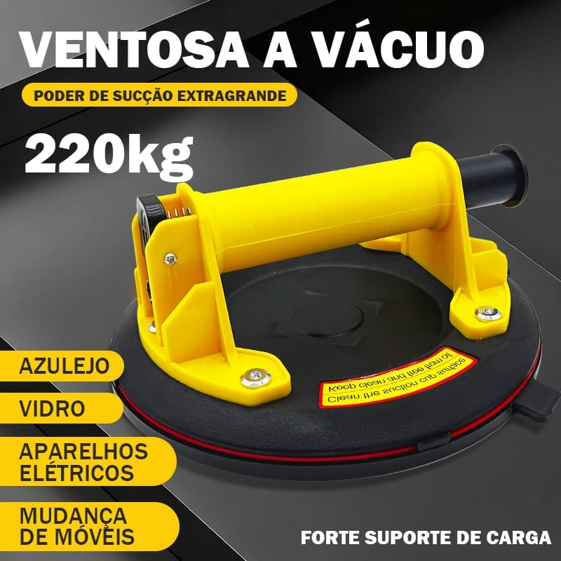 Ventosa a vácuo profissional com capacidade de carga de 220 kg (adequada para azulejos e vidro) - Envio agora