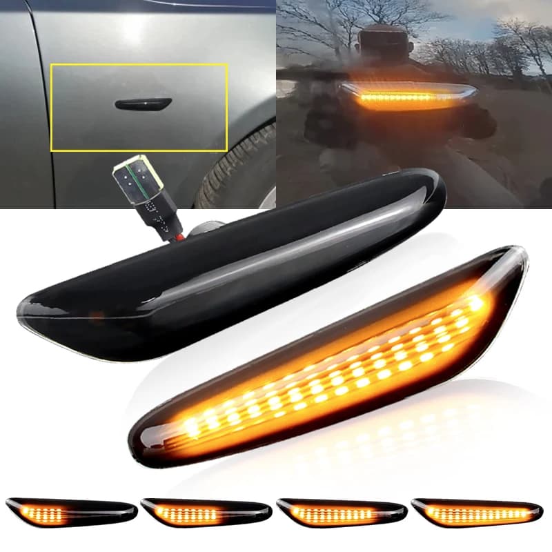 2 Pçs LED Marcador Lateral Dinâmico Da Luz De Sinalização De Giro Para BMW E60 E61 E90 E91 E87 E81 E83 E84 E88 E92 E46