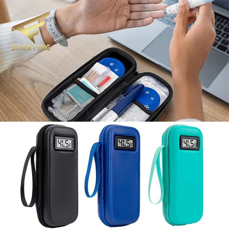 Bolsa de Insulina de Viagem com Armazenamento por Categorias | Cooler com Display de Temperatura